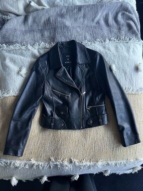 Lambskin Leather Moto Jacket